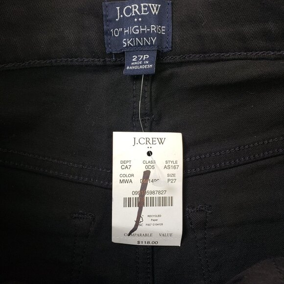 NWT J. Crew Factory 10" Skinny High Rise Jeans Size 27 Petite - Picture 4 of 7